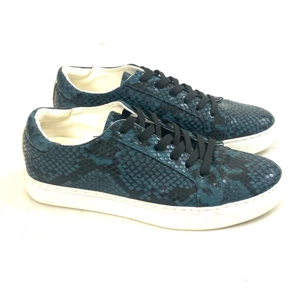 Kenneth Cole Kam Snake-Embossed Lace Up Sneakers - Size 6.5 - Picture 2 of 11